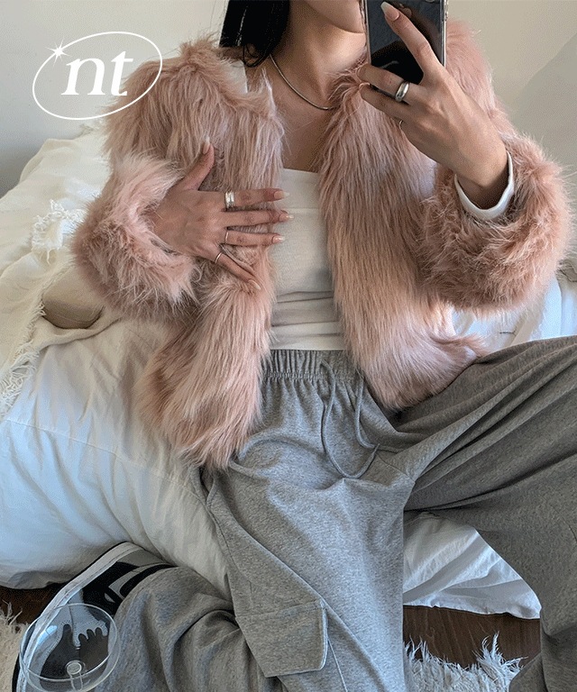 high-quality ショーリングド アンゴラ フェイク ファージャケット 4COLOR 4,776円