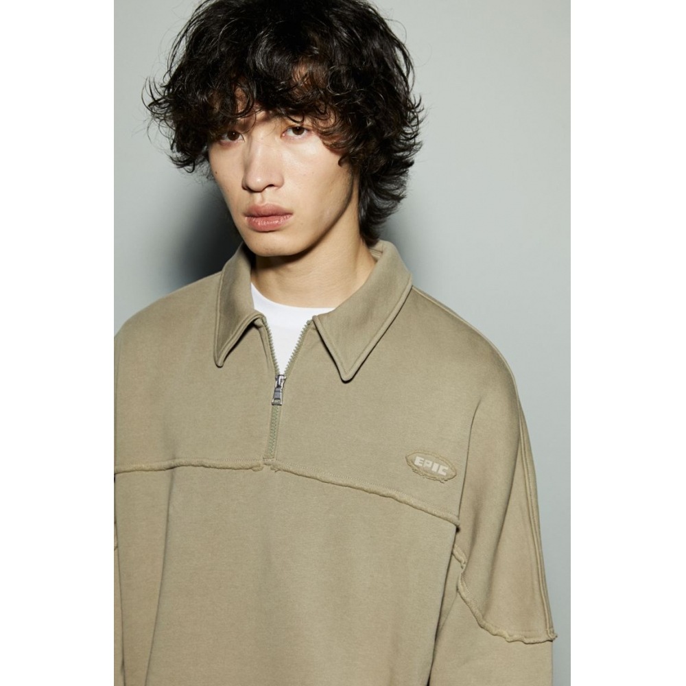 H&M カラースウェットシャツルーズフィットベージュ