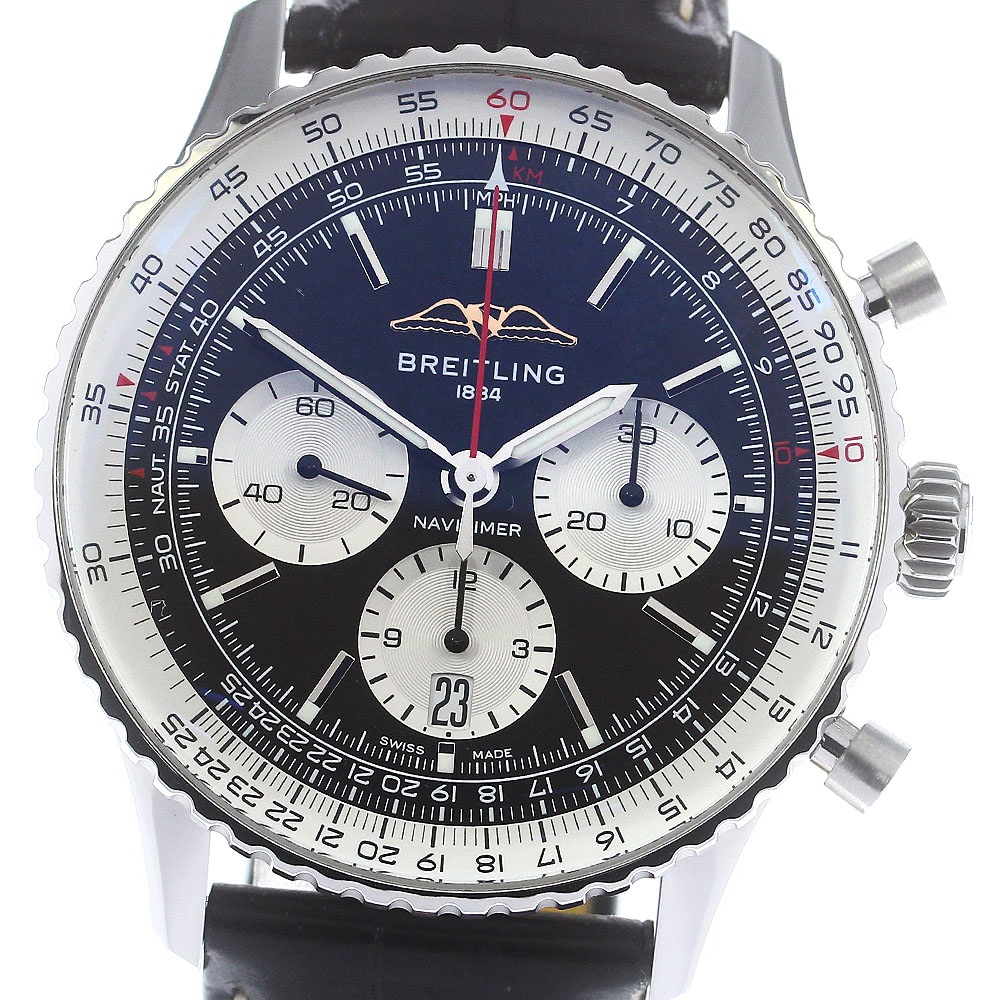 ブライトリング BREITLING AB0138 ナビタイマー クロノグラフ デイト 自動巻き メンズ 内箱・保証書付き_777747【中古】