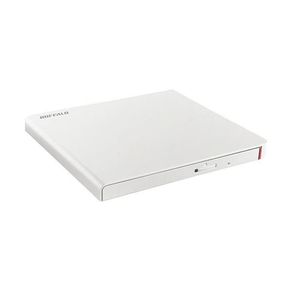 バッファロー USB2.0用ポータブルDVDドライブ 軽量コンパクトタイプ 書き込みソフト付属 Windows/Mac両対応 ホワイトDVSM-PLV8U2-WHB 1台 6,920円