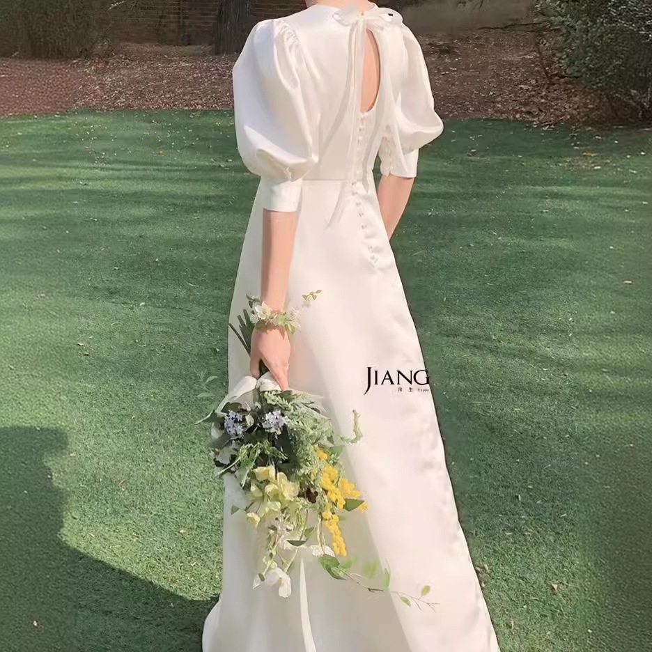 ウェディングドレス 白 結婚式 花嫁 サイズオーダーメイド可能 成人式 お呼ばれ ウェディング 演奏会 二次会 パーティードレス 前撮り ワンピース ロングドレス 457