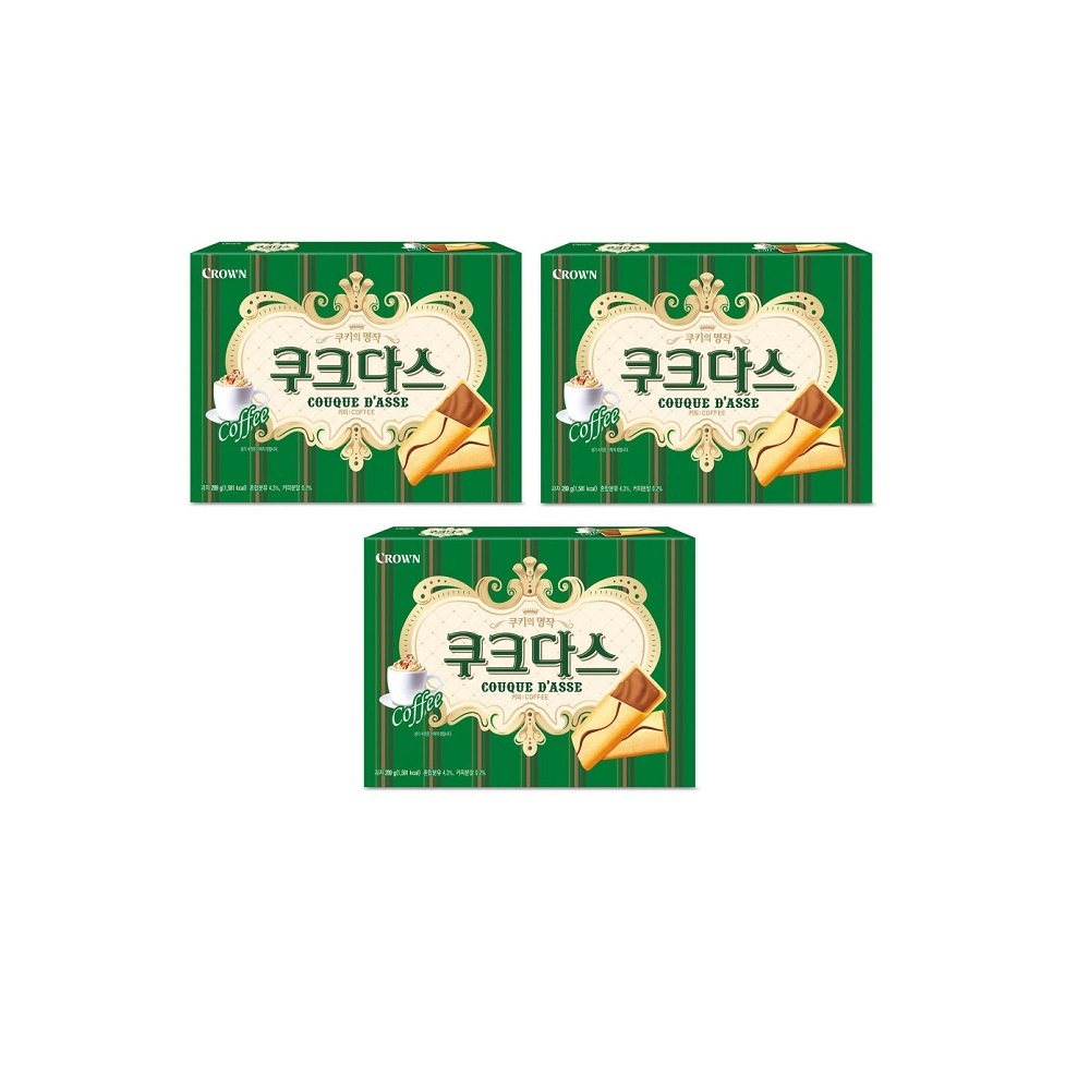 韓国-K MEAL-ククス コーヒー 289gx3 高級おやつ デザート コーヒーとクッキー ビスケット 甘い オフィス -K FOOD渡韓ごっこ