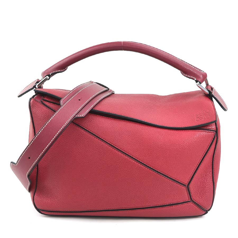 ロエベ LOEWE ハンドバッグ ショルダーバッグ パズル レザー グレープ レディース 99856i