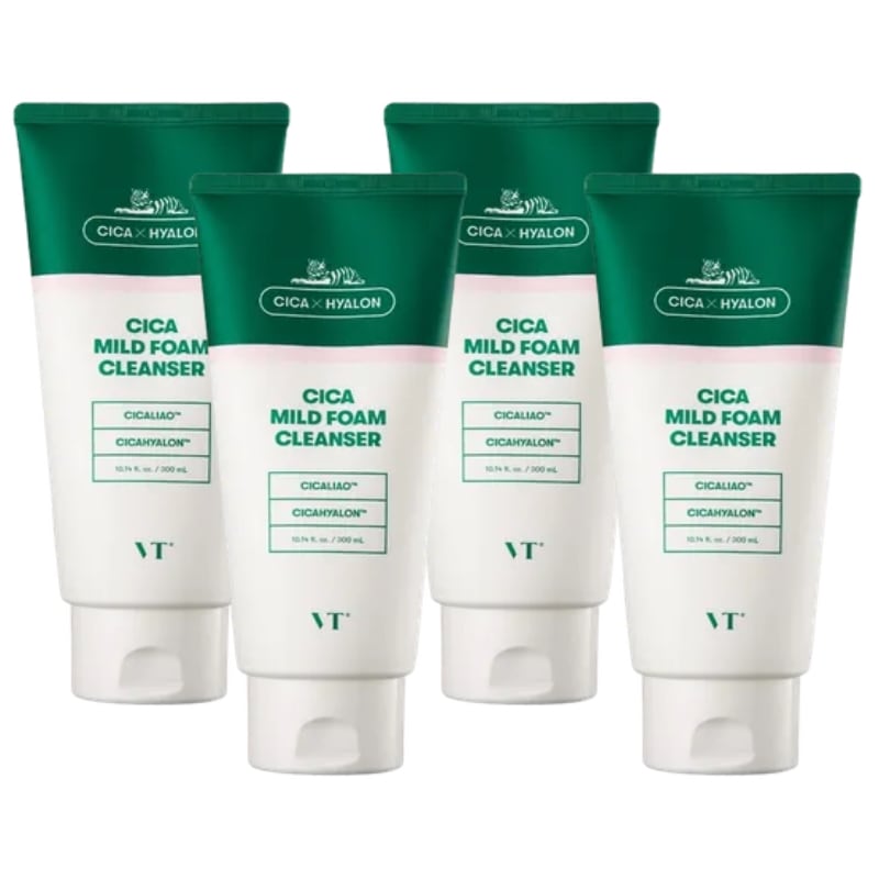 【シカ洗顔フォーム】マイルド泡クレンジング 低刺激·敏感肌用スキンケア 4個