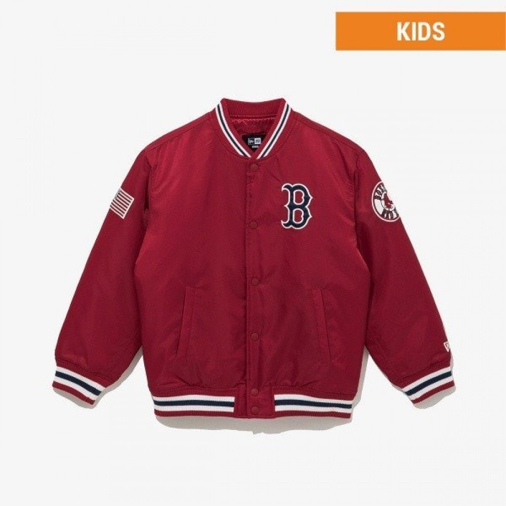 MLB キッズ ボストン レッドソックス アセンティック スタジアム ジャケット レッド
