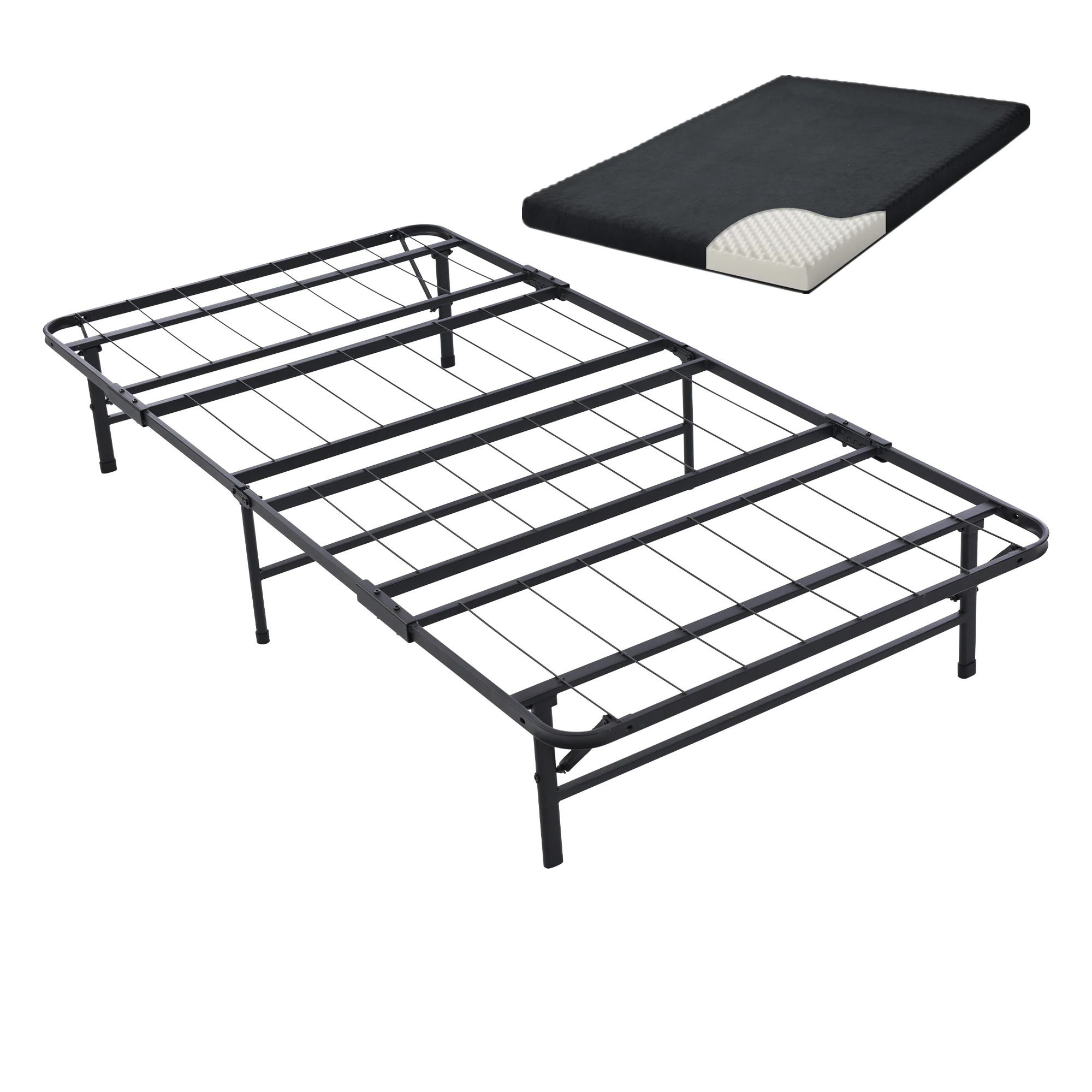 244【マットレス付き】パイプベッド 折りたたみベッド シングル 組立簡単 ベッド 下収納 シングルベッド 収納 ベッドフレーム コンパクト 耐荷重200kg ベッド 新生活 省スペース 一人暮らし