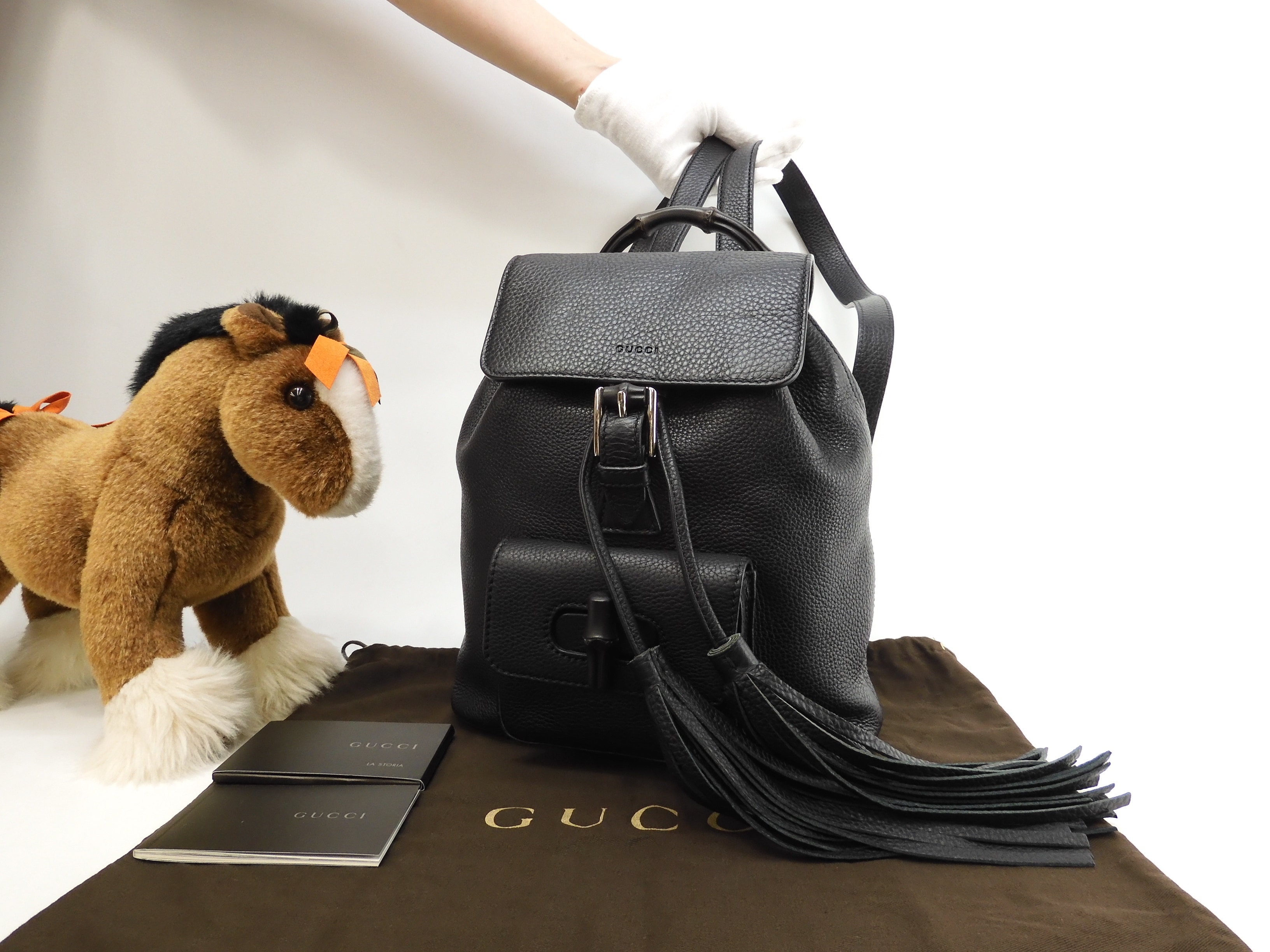 バックパック デイリー バンブーレザー黒 リュックサックバッグ 極美@ 6 53,880円