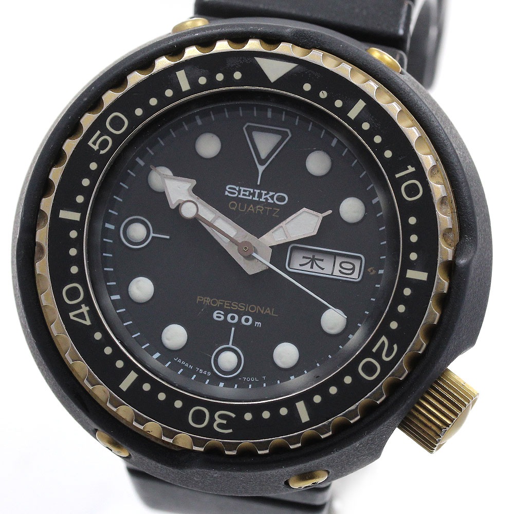 セイコー SEIKO 7549-7009 プロスペックス スクーバ600 デイデイト クォーツ メンズ _820172【中古】