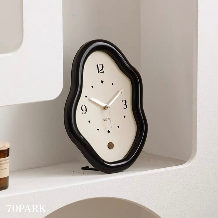 チャビー ウエーブ フレーム クロック 全2色 置き時計 おしゃれ 韓国インテリア 韓国雑貨 韓国っぽ インテリア雑貨 韓国 70PARK 7,453円