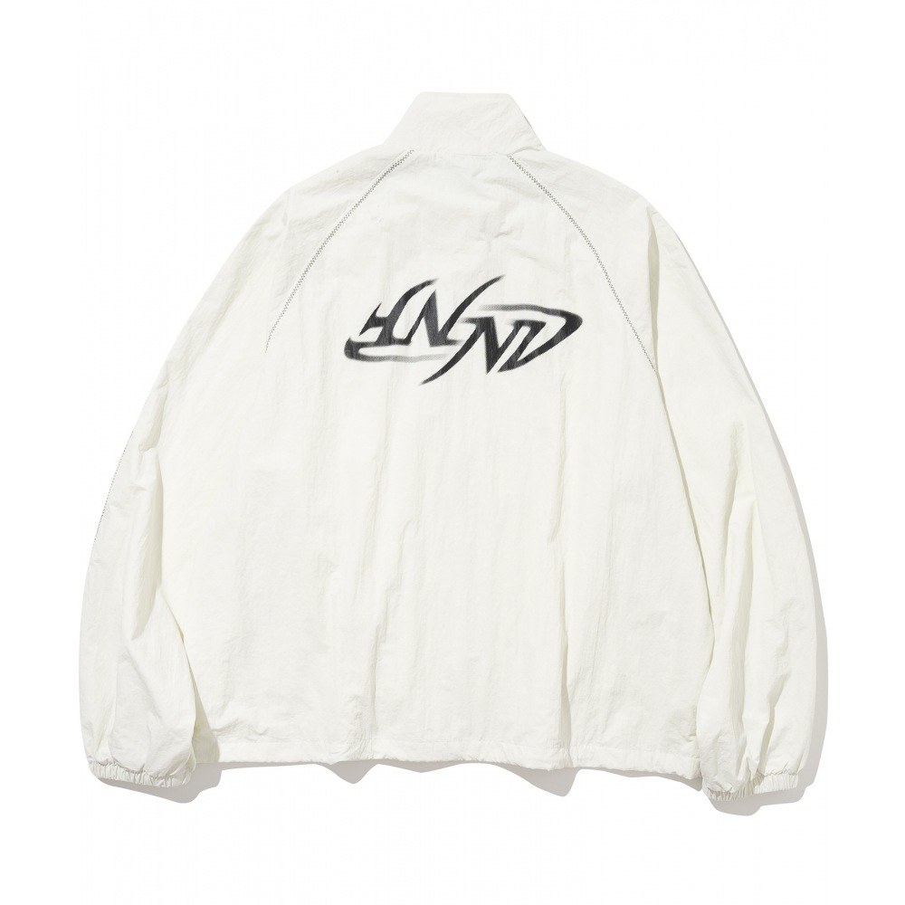 NOT4NERD ナイロン トライバル ロゴ ウインドブレーカー ジャケット - アイボリー