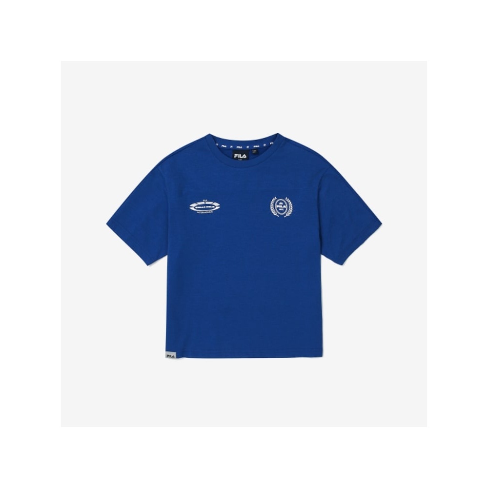 [FILA KIDS] メッシュカラーショートスリーブ T シャツ (FK2RSG2205M_BUE) Q0ZFK2RSG2205MBUE