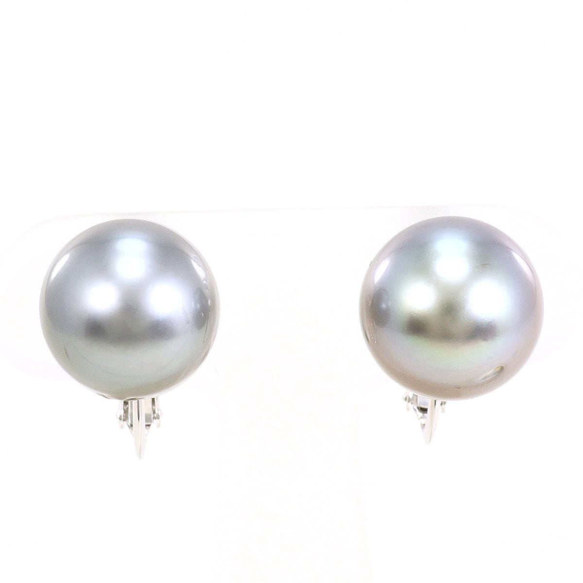 K14 14金 WG ホワイトゴールド イヤリング パール（真珠） 総重量約8.2g 中古