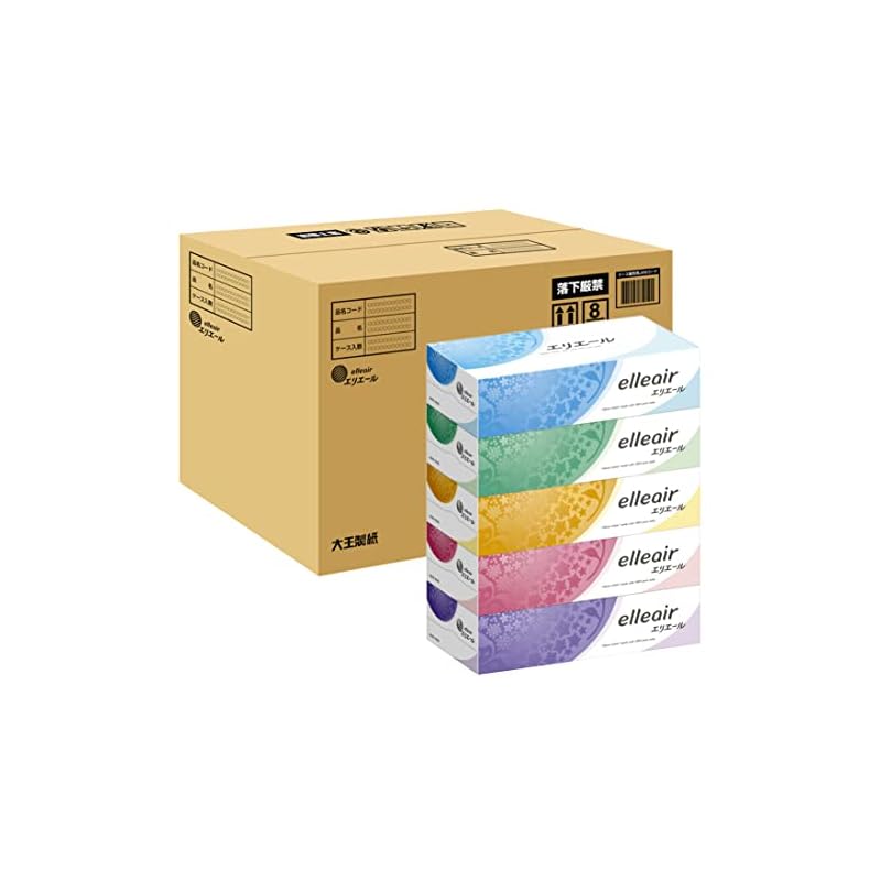 【即納】【ケース販売】エリエール ティッシュ 180組×60箱 (5箱×12パック) パルプ100%