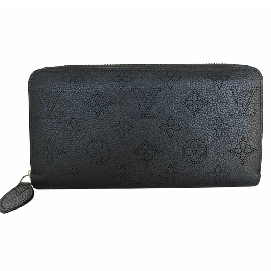 ルイ ヴィトン LOUIS VUITTON ラウンドファスナー長財布 モノグラムマヒナ ジッピーウォレット モノグラムマヒナ ブラック シルバー レディース s0250i