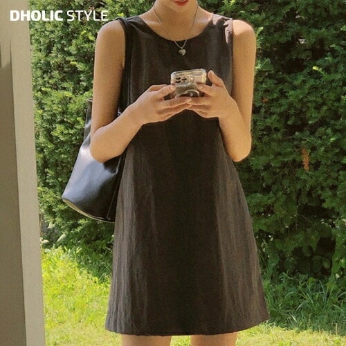 [メガ割りSALE]フレアノースリーブミニワンピース・p564432