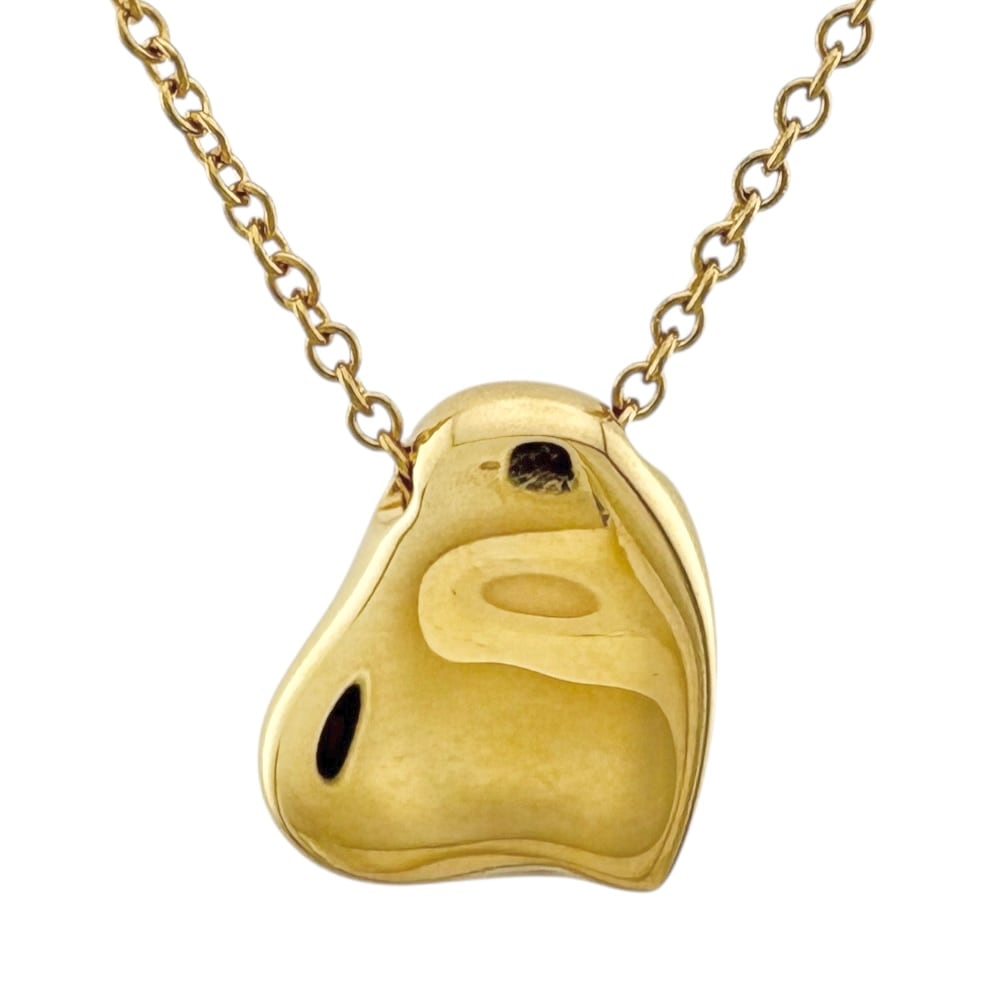 ティファニー クローズドハート ネックレス 18金 K18イエローゴールド TIFFANY&Co. 中古 美品