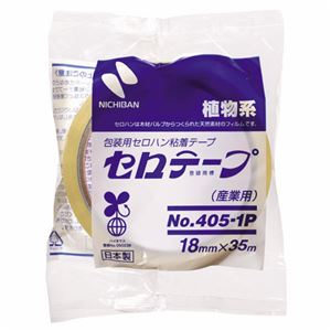 (まとめ) ニチバン 産業用セロテープ 大巻 18mm×35m 4051P-18 1巻 (×60セット)