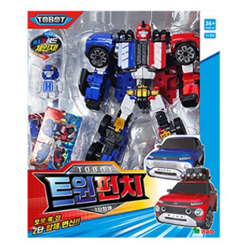 トボット ツインパンチ ブルーフック レッドジャブ 合体変形ロボットフィギュアおもちゃ 2024年版 7,637円