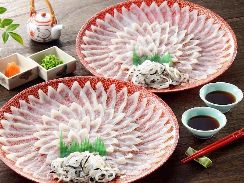 とらふぐ刺身30cmプラ皿2枚セット