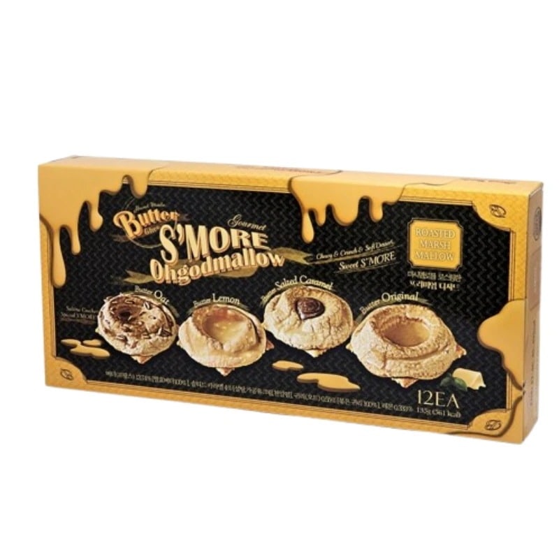 スモアオガットメロ Gheeバター マシュマロクッキー 135g (12本入り)