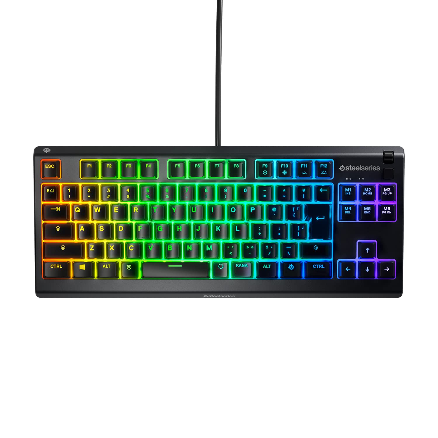 SteelSeries ゲーミングキーボード テンキーレス 有線 Apex 3 TKL 日本語配列 静音スイッチ IP32防滴 24キー同時押し対応 ブラック