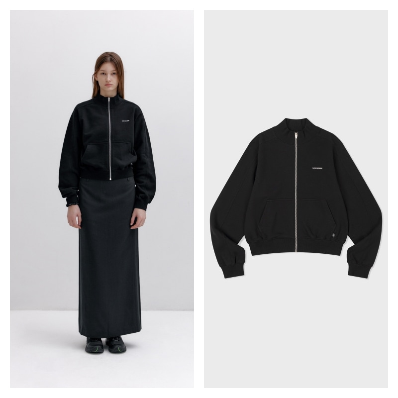 【LOW CLASSIC】 Lc SOFT SWEAT TRACK JACKET : BLACK