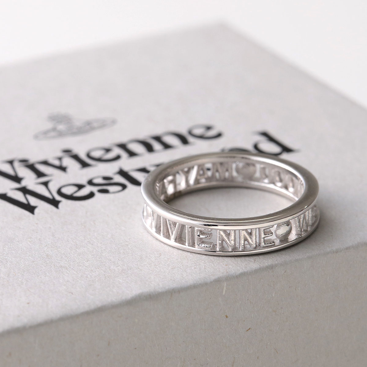 Vivienne Westwood ヴィヴィアンウエストウッド リング WESTMINSTER 64040016 レディース ロゴ 指輪 アクセサリー W004/RHODIUM