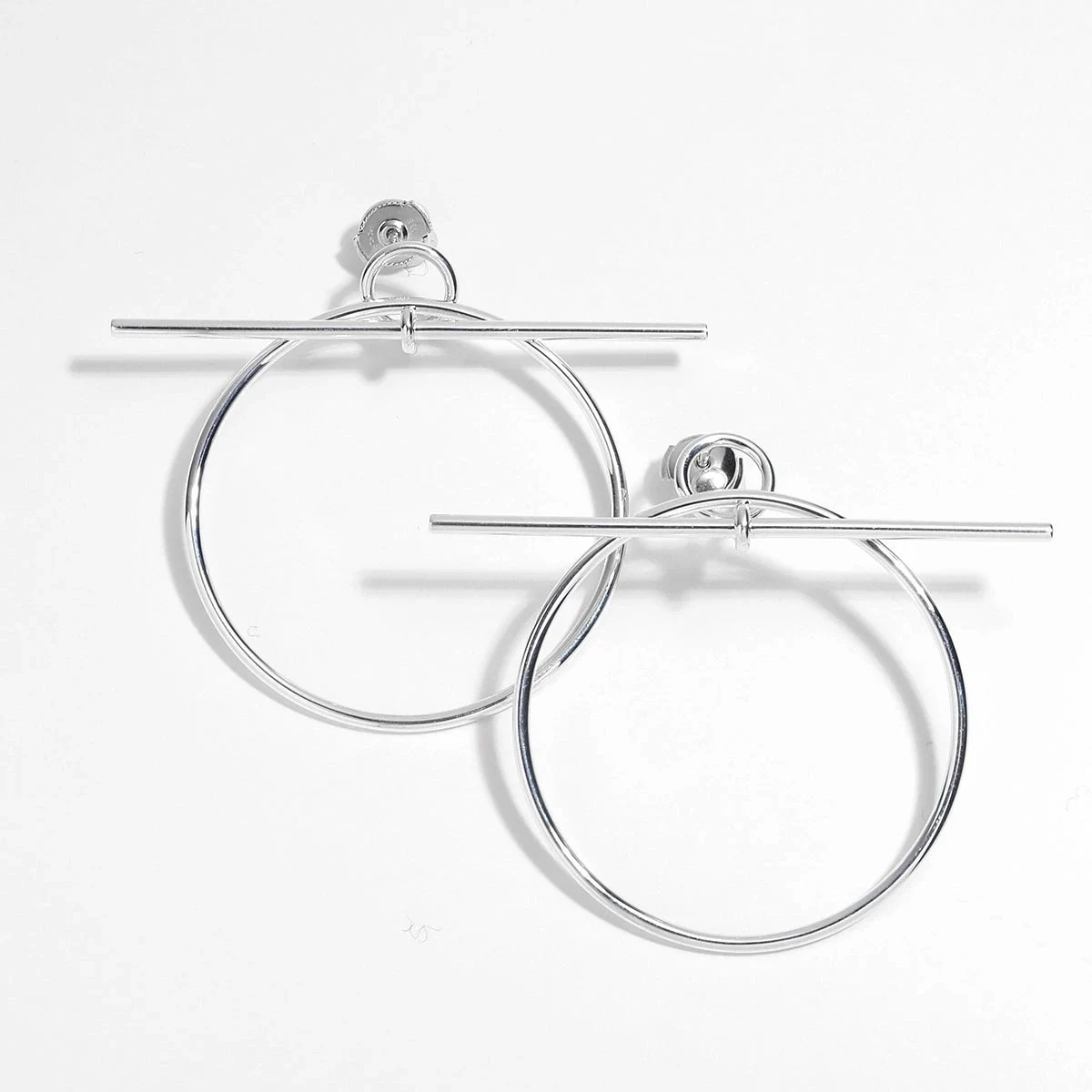 HERMES エルメス ピアス LOOP MM ループ Boucles doreilles H114504B レディース サークル スタッド silver925 シルバー