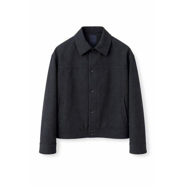 メンズ オーバーサイズ 春秋シャツ型トラッカージャケット カジュアルアウター ボタン型ジャンパー 2カラー - チャコールベージュ