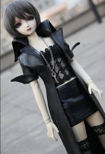 DORABRS ハンサムロングレザーコートのためbjd人形1/4 msd 1/3 SD16叔父の人形服CW12