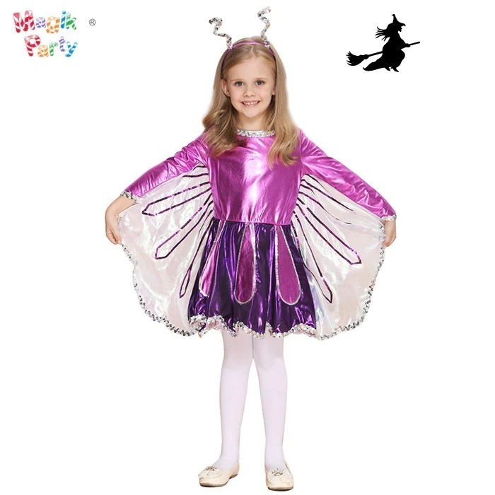 ハロウィン 衣装 子供 魔女 悪魔 蝶の妖精 女の子 ワンピース 子供用 学園祭 文化祭 コスチューム 仮装 変装 コスプレ衣装 コスプレ コスチューム 子供 仮装 万聖節今日は30パーセント