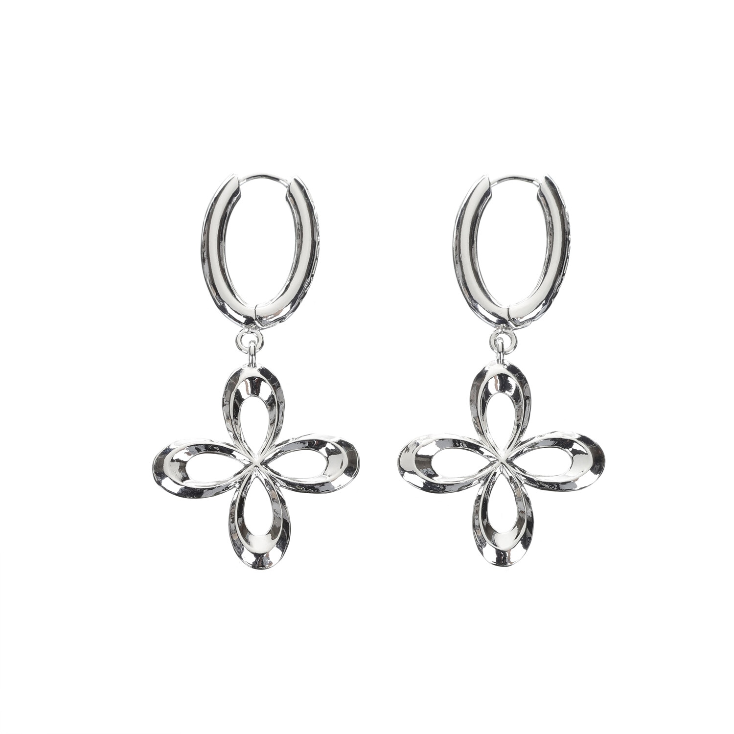 【SURGERY】 SURGERY CLOVER LOGO EARRINGS : SILVER