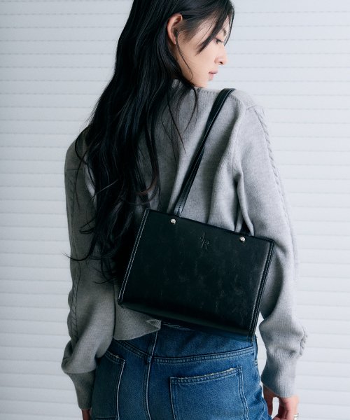 Bolted Square Shoulder Bag / Mini BLACK ] ハンドバッグ