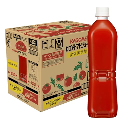 カゴメ トマトジュース 食塩無添加 720mlラベルレスペットボトル×15本(機能性表示食品 リコピン GABA 血圧 善玉コレステロール) 4,381円