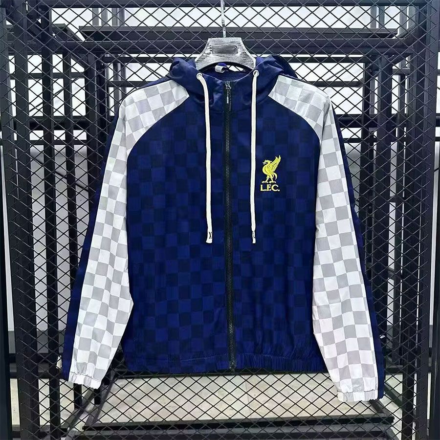 2526リバプールトレーニングスーツ外観服ジャージージャージーメンズ長袖のウィンドブレイカージャケットユニフォーム秋と冬のスポーツウェア