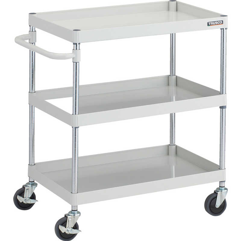 トラスコ中山　フェニックスワゴン抗ウィルスハンドル省音750X500XH8803段W色　PEW973AW