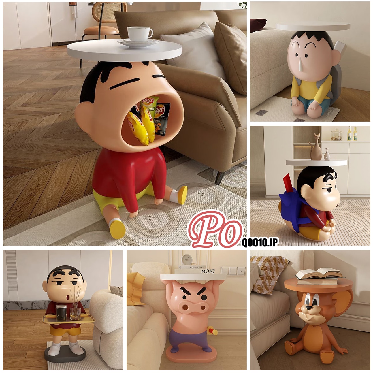 【2025新品】 クレヨンしんちゃん テーブル サイドテーブル 小テーブルソファーサイド家庭用リビング小戸型ティーテーブルレンタルハウスベッドサイド棚 りリビングルームミニ小さなスクエア家庭用ソファ