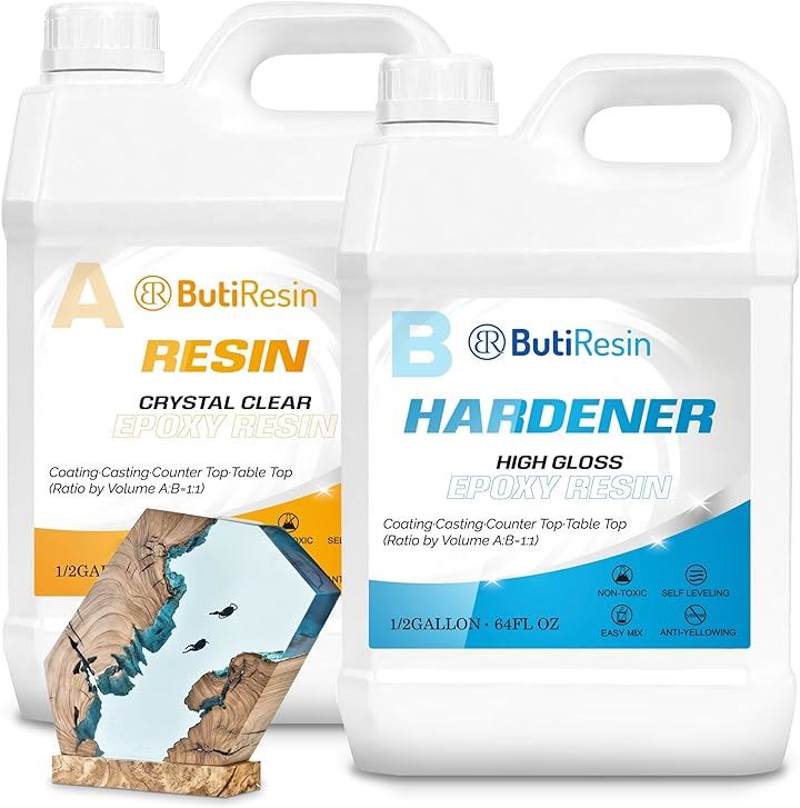 エポキシ樹脂 二液性レジン液 4.3kg エポキシレジン 2液性レジン液 ハードタイプ 各種DIY用(1 Gallon)