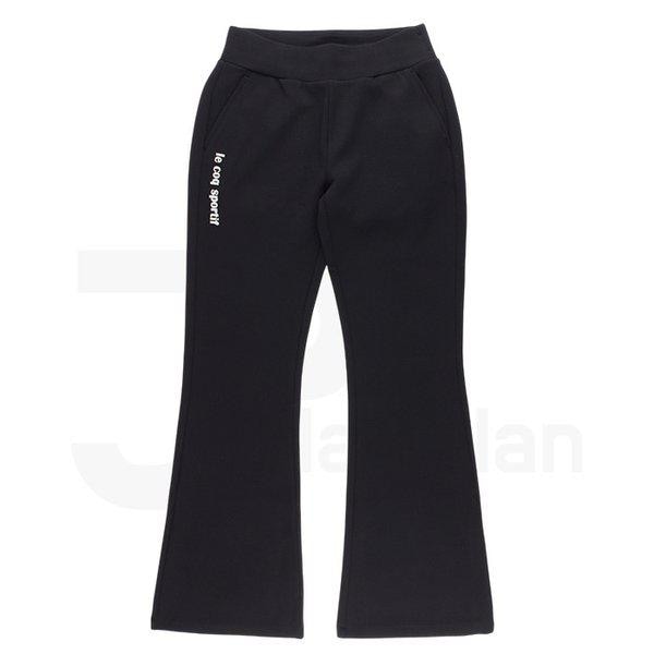 女性ダブルテンション モーダル スリム ブーツカット パンツ ブラック QQ122OFP14