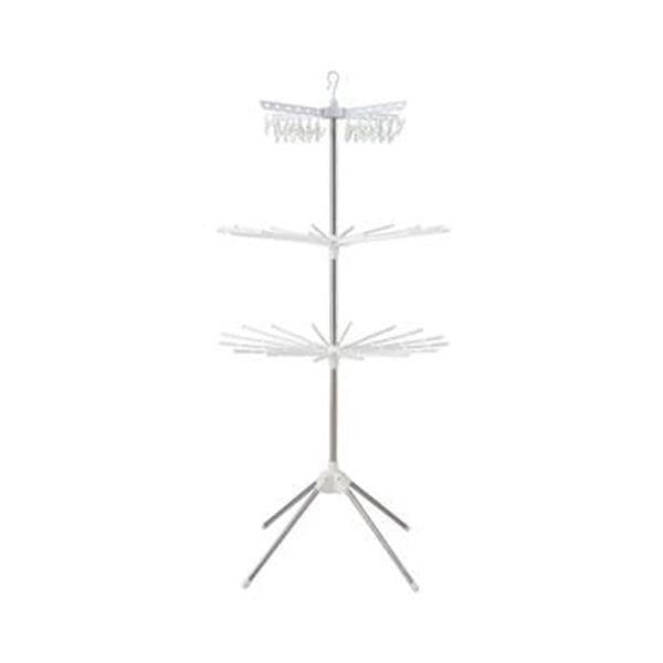 （まとめ）天馬 ポーリッシュ組立式スタンド物干しパラソル型3段 PS-10K 1台[x5セット] 22,848円