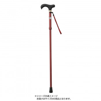 カインドケア 伸縮折りたたみ杖 とってもステッキ やわらかグリップ M F05/ワイン