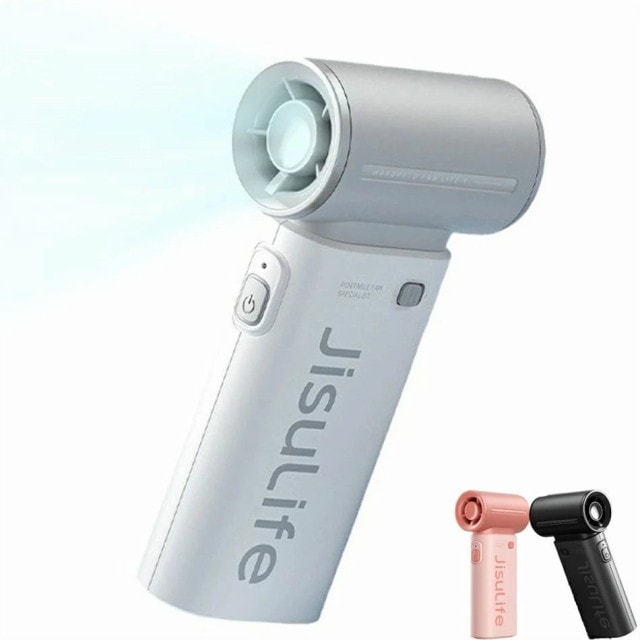 熱中症対策/花火大会/スポーツ観戦/キャンプ/旅行に最適-ストラップ付き 大風量 充電式ミニジェットファン 3600mAhのバッテリー 最大13時間使用可能 卓上扇風機 手持ち扇風機 軽量 小型 5段