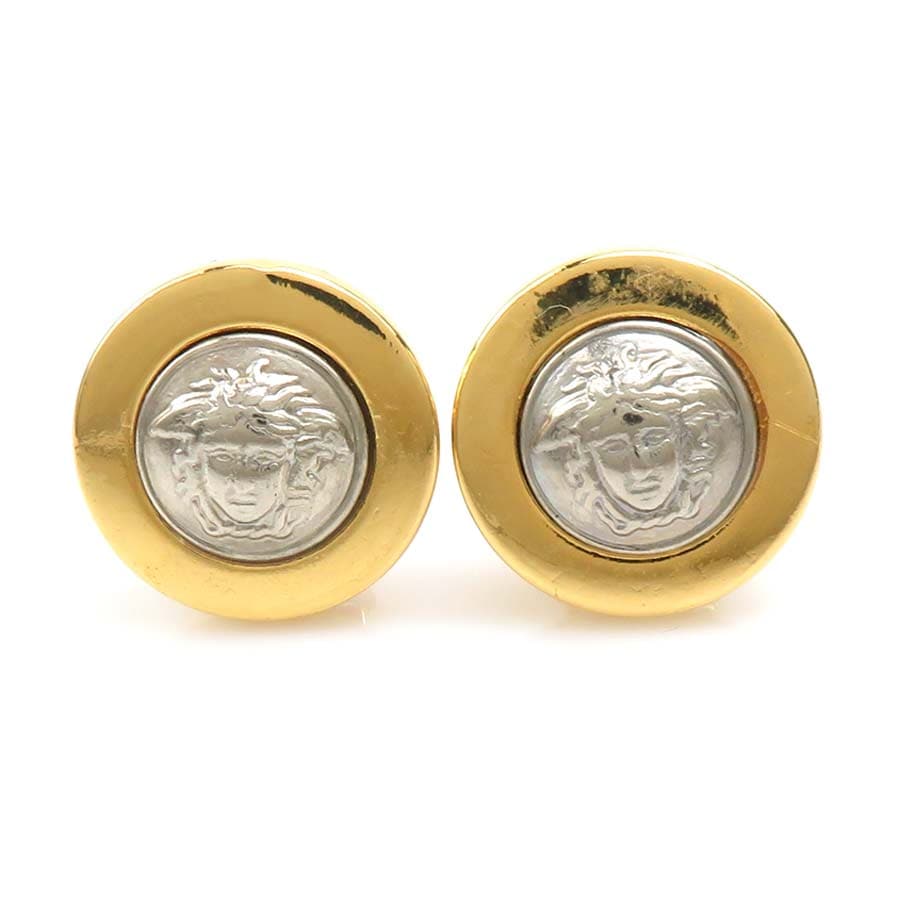 ジャンニ ヴェルサーチ Gianni Versace イヤリング メデューサ メタル ゴールド×シルバー レディース h31628a