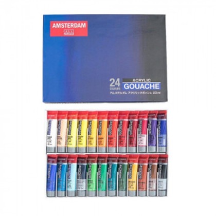 アムステルダム アクリリックガッシュ 20mlチューブ 24色セット AAG-24 470300 5,123円