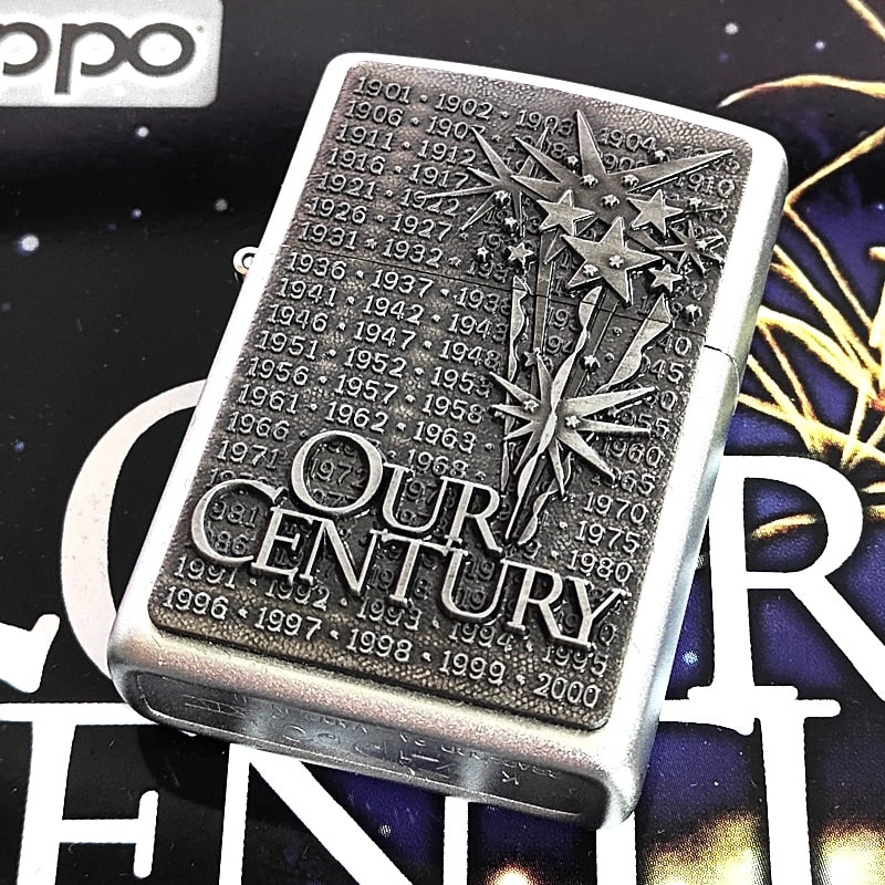ZIPPO ライター 1998年製 世界限定15万個 OUR CENTURY コレクティブオブザイヤー 2000年ミレニアム 絶版 珍しい シルバー ヴィンテージ おしゃれ レア メンズ ギフト