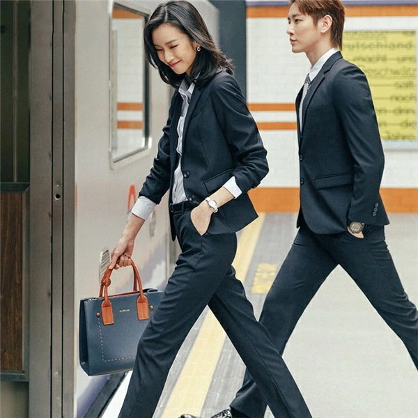 パンツスーツ ビジネス スーツ メンズスーツ レディース 2点セット フォーマル おしゃれ 長袖 就活 面接 事務服 制服 大人 ズボンスーツ OL セットアップ 大きいサイズ 通勤 【S/M/L/X