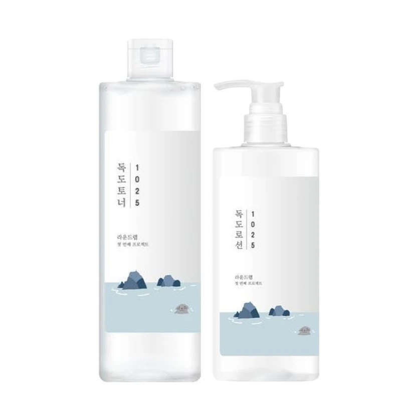 [大容量]1025 独島 トナー 500ml + ローション 400ml, 1セット / 韓国人気 敏感肌 保湿 化粧水 乳液 セット