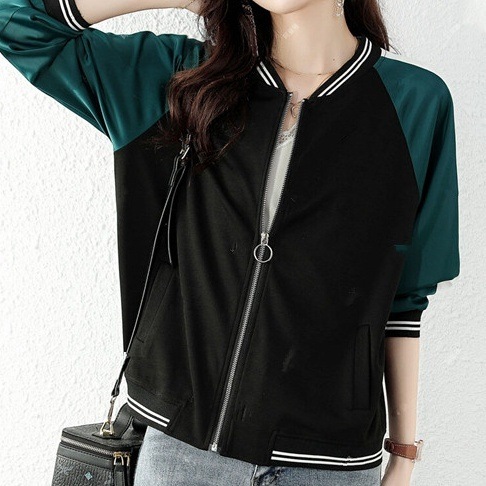 アウター ブルゾン 長袖 ラウンドネック かわいい 大人可愛い おしゃれ お洒落 かっこいい レトロ