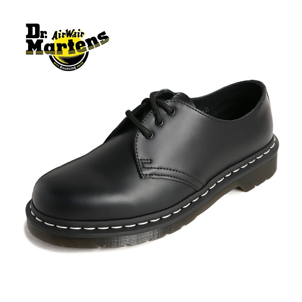 Dr.Martens ドクターマーチン 1461 3HOLE ホワイトステッチ 3ホール レザー ダービー シューズ 革靴 WHITE STITCH BLACK ( ブーツ レースアップ メンズ レデ