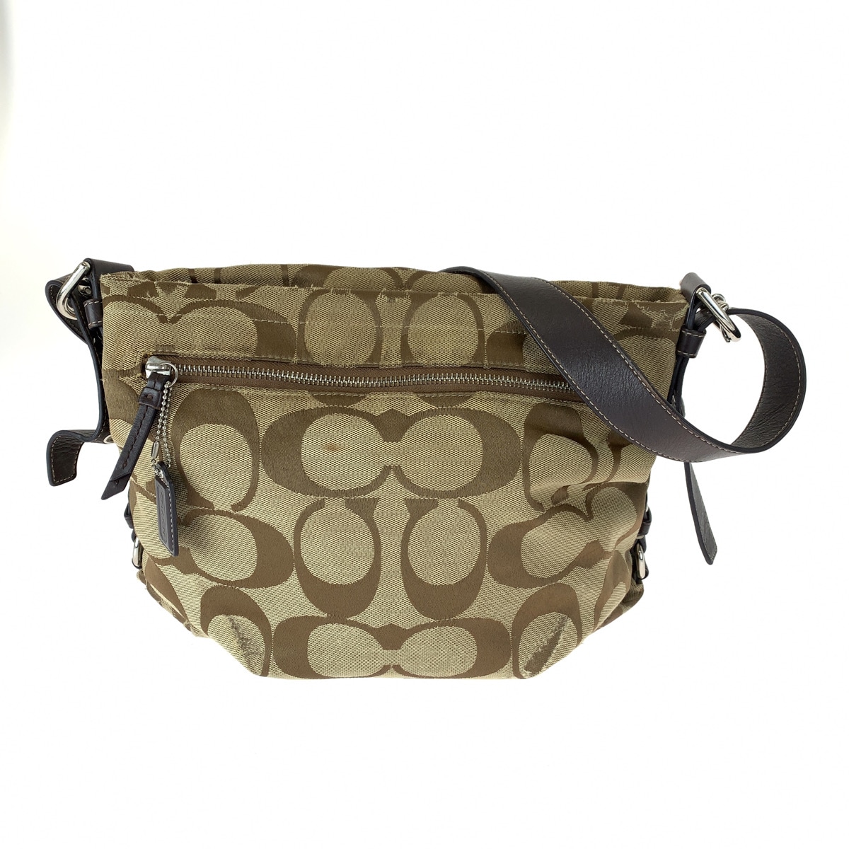 シグネチャー ブラウン シルバー金具 キャンバス F15067 ショルダーバッグ ポシェット 斜め掛け可能 レディース 404407 4,982円